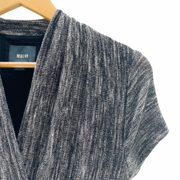 Anthro Maeve ‘Surplus’ Gray Knit Wrap Dress | S - Picture 4 of 11